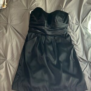 David's Bridal Black Strapless Dress